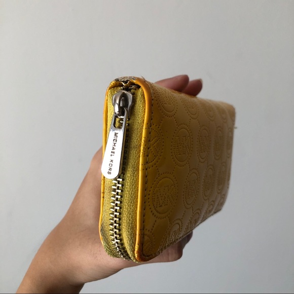 Michael Kors Yellow Monogram Wallet - Picture 3 of 6